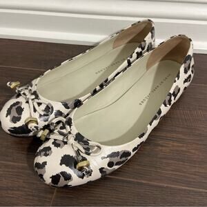 Marc by Marc Jacob's Snow Leopard Cheetah Print Flats Bow Detail Size us 6.5